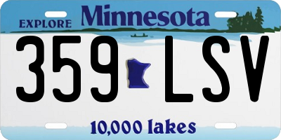 MN license plate 359LSV