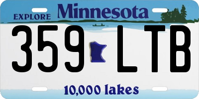 MN license plate 359LTB