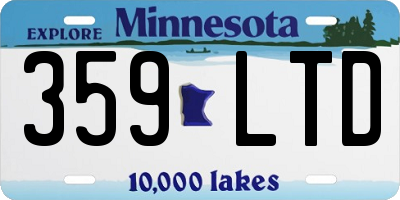 MN license plate 359LTD