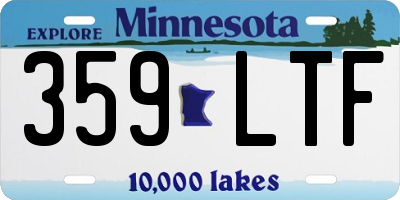 MN license plate 359LTF