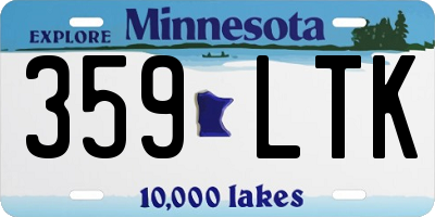 MN license plate 359LTK