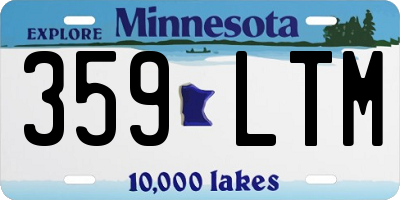 MN license plate 359LTM