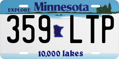 MN license plate 359LTP