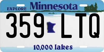 MN license plate 359LTQ