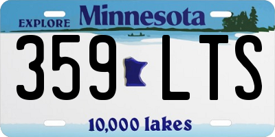 MN license plate 359LTS