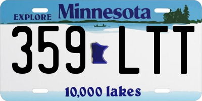 MN license plate 359LTT