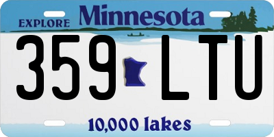 MN license plate 359LTU