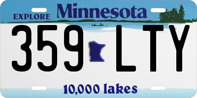 MN license plate 359LTY