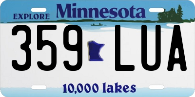 MN license plate 359LUA