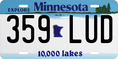 MN license plate 359LUD