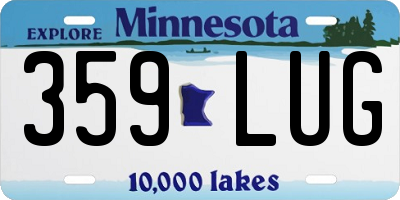 MN license plate 359LUG