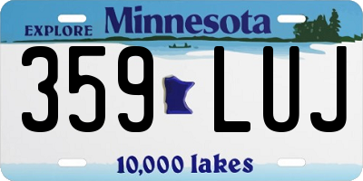 MN license plate 359LUJ