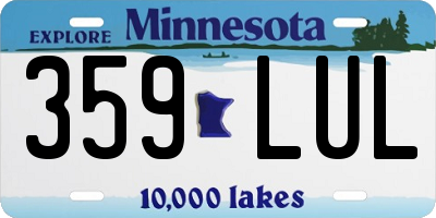 MN license plate 359LUL