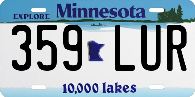 MN license plate 359LUR