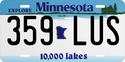 MN license plate 359LUS