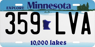 MN license plate 359LVA