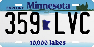 MN license plate 359LVC