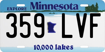 MN license plate 359LVF