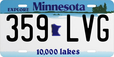 MN license plate 359LVG