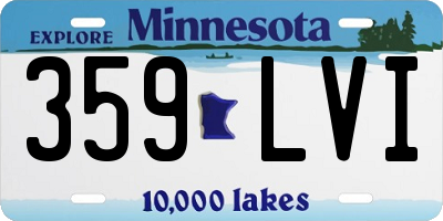 MN license plate 359LVI