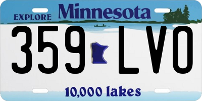 MN license plate 359LVO