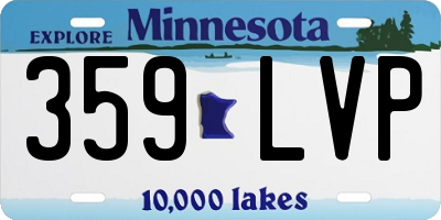 MN license plate 359LVP