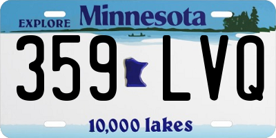 MN license plate 359LVQ