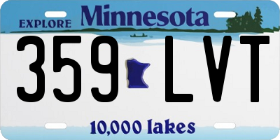 MN license plate 359LVT