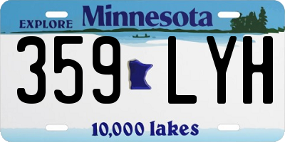 MN license plate 359LYH