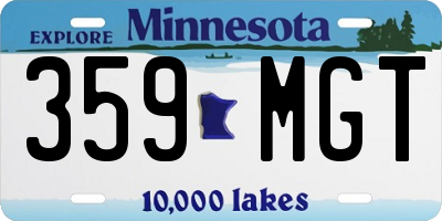 MN license plate 359MGT