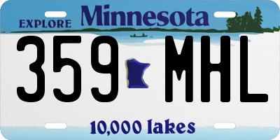 MN license plate 359MHL