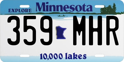 MN license plate 359MHR