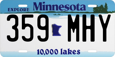 MN license plate 359MHY