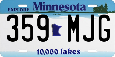 MN license plate 359MJG