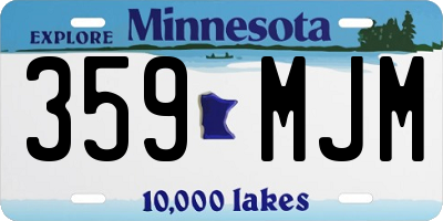 MN license plate 359MJM