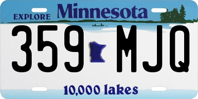 MN license plate 359MJQ