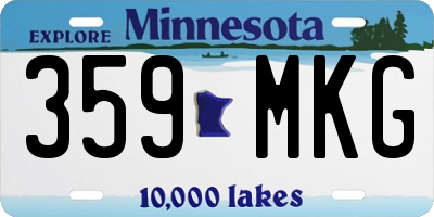MN license plate 359MKG