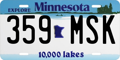 MN license plate 359MSK