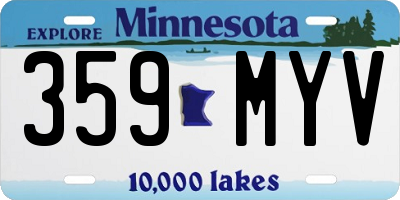 MN license plate 359MYV
