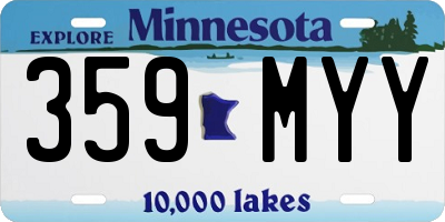 MN license plate 359MYY