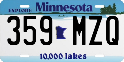 MN license plate 359MZQ