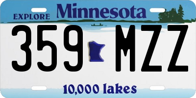 MN license plate 359MZZ