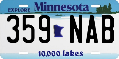 MN license plate 359NAB