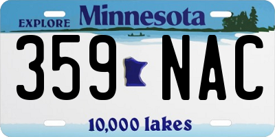 MN license plate 359NAC