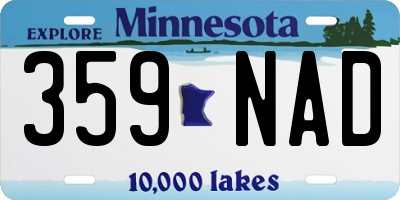 MN license plate 359NAD