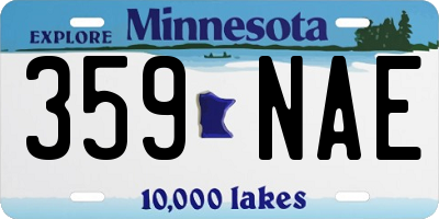 MN license plate 359NAE