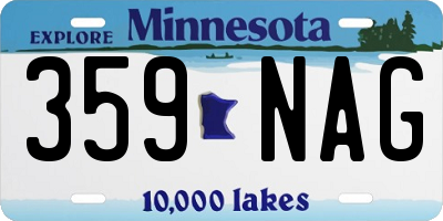 MN license plate 359NAG