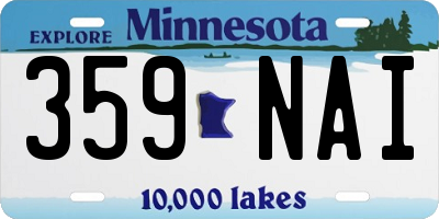 MN license plate 359NAI