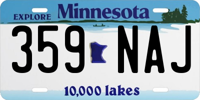 MN license plate 359NAJ