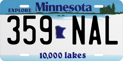 MN license plate 359NAL